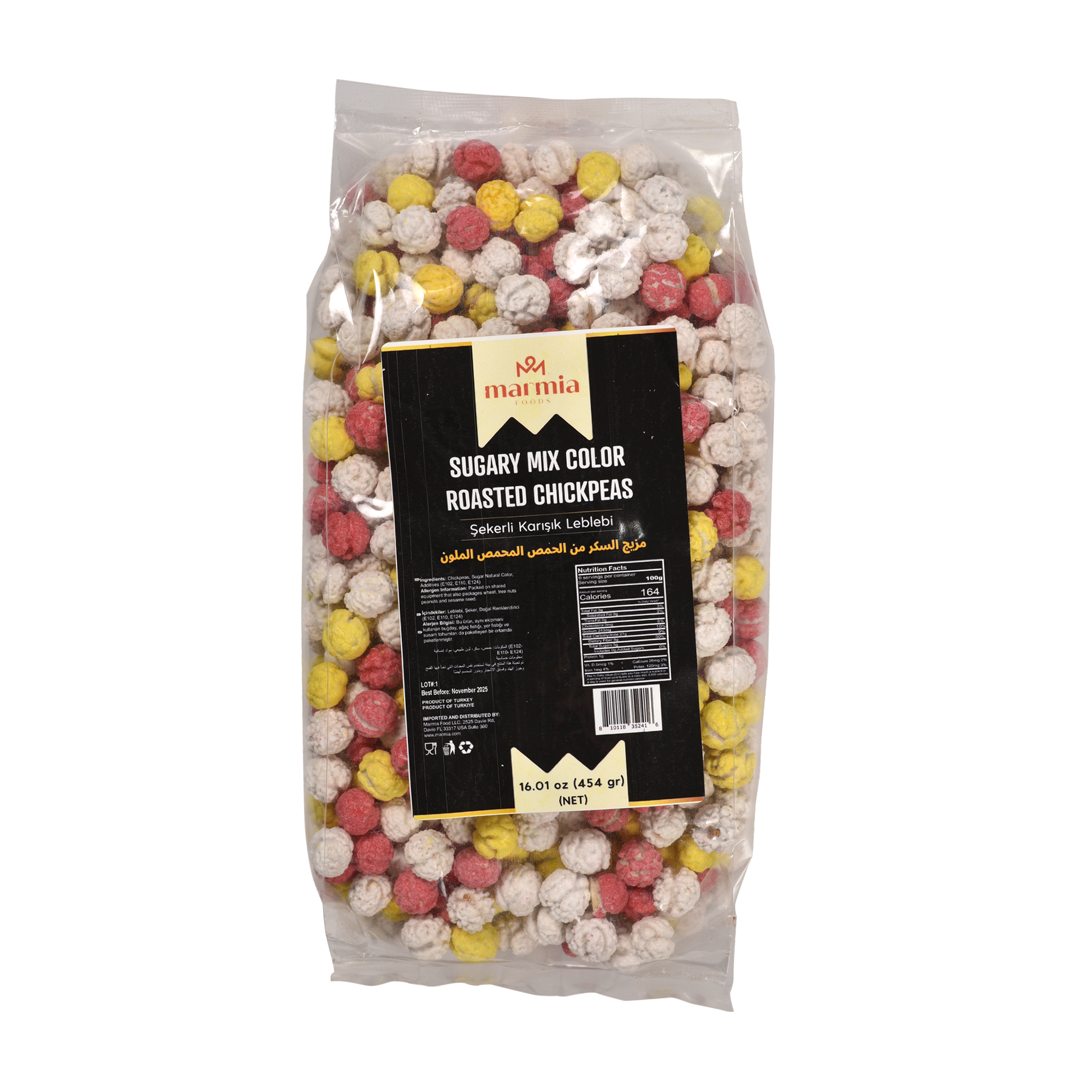 Sugary Mix Color Roasted Chickpeas 454 g