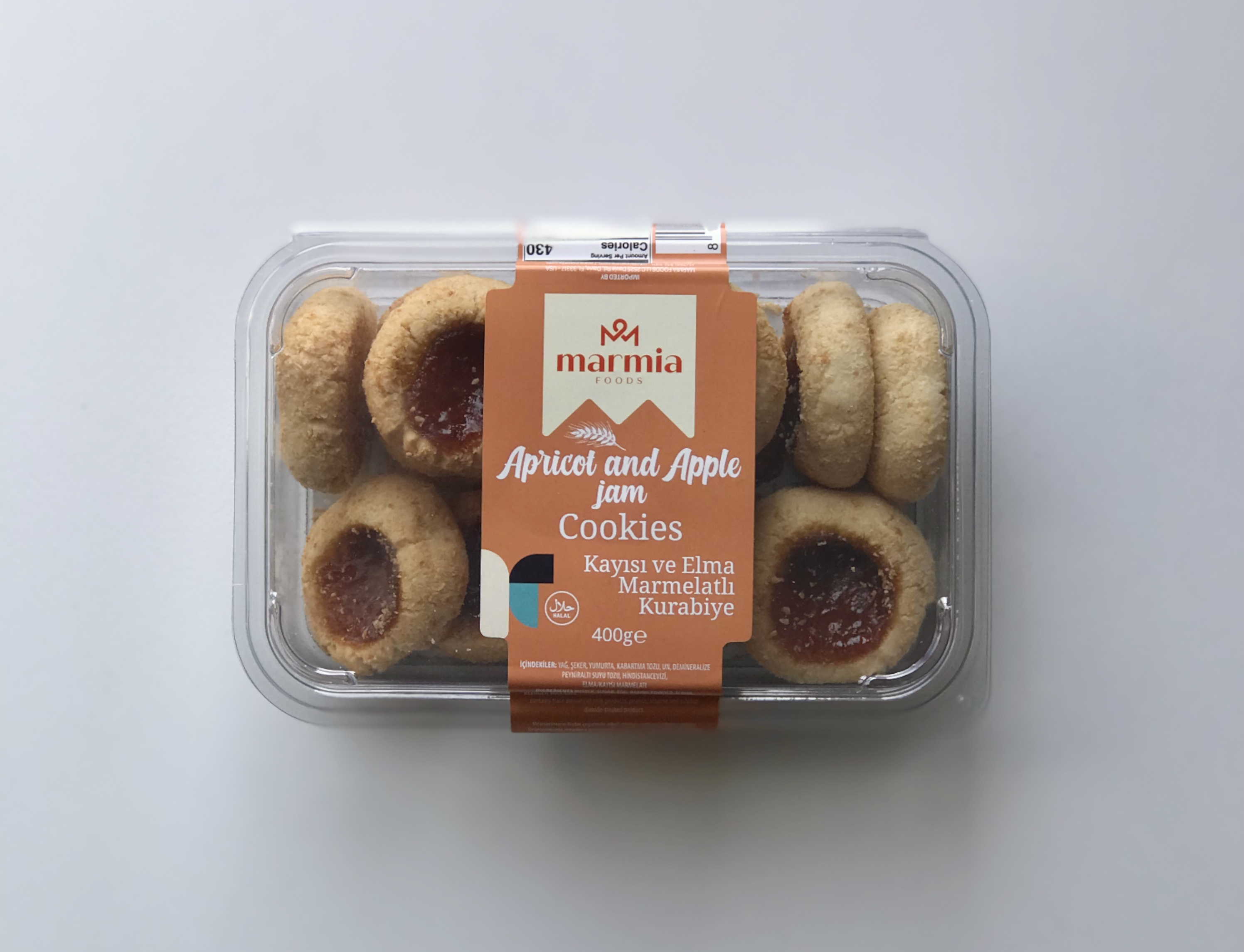 Marmia Apricot & Apple Jam Cookies 400 g