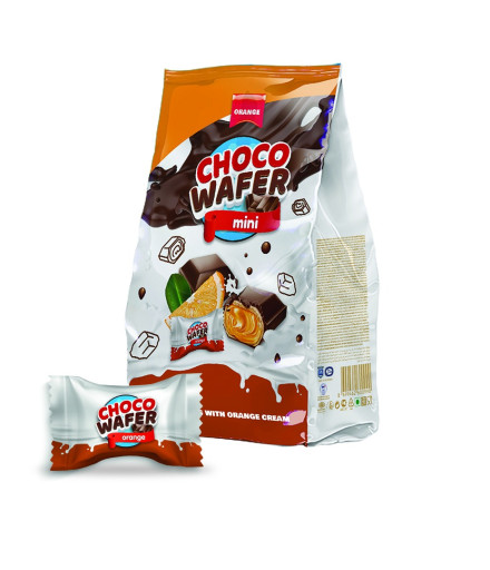 ANL CHOCO WAFER CHOCOLATE MINI WAFER ORANGE CREAM 140 GR X 24