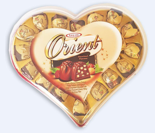 TAYAS ORIENT TRUFFLE HAZELNUT HEART 193 GR X 12