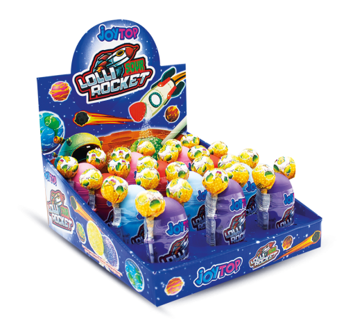 BONART JOYTOP LOLLIROCKET SOUR LOLLIPOP AND SOUR POWDER ( 32 GR X 12 ) X 6