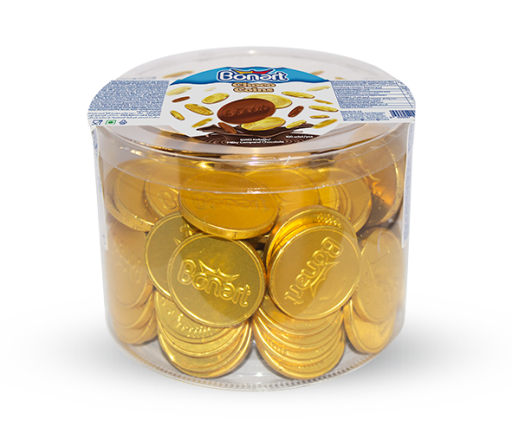 BONART COIN CHOCOLATE PVC (5GR X 130 PCS) X 12 PCS