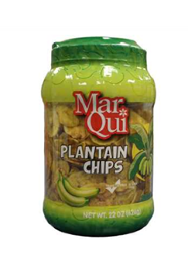 MARQUI PLANTAIN SNACKS LIGHTLY SALTED 22 OZ X 6