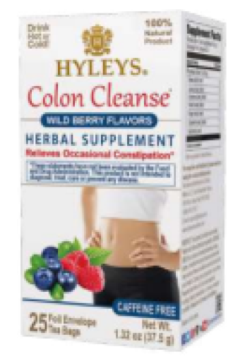 HYLEYS COLON CLEANSE TEA WILD BERRIES FLAVOR X 12