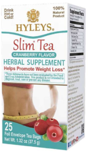 HYLEYS SLIM TEA CRANBERRY FLAVOR X 12