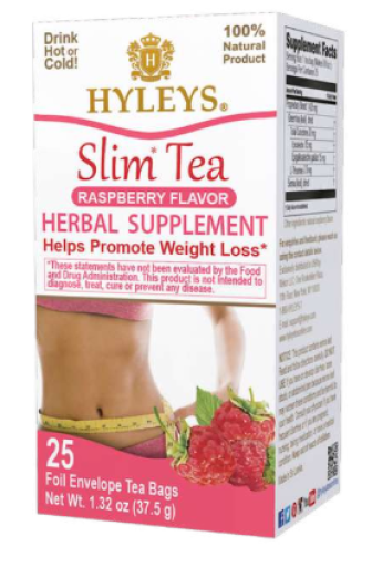 HYLEYS SLIM TEA RASPBERRY FLAVOR X 12