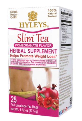 HYLEYS SLIM TEA POMEGRANATE FLAVOR X 12