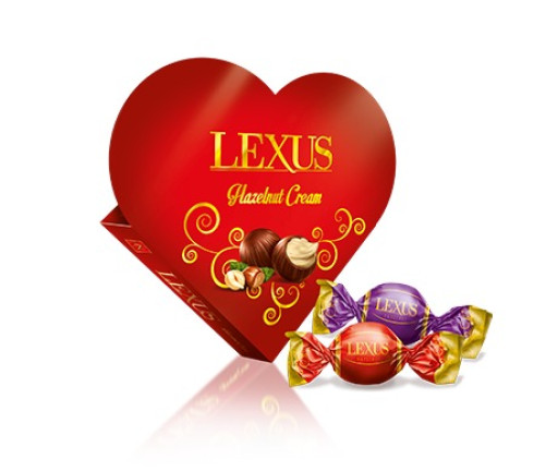 ANL LEXUS CHOCOLATE HAZELNUT CREAM HEART 110 GR X 24