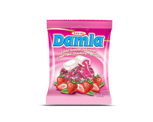 TAYAS DAMLA STRAWBERRY BAG 90 GR X 24