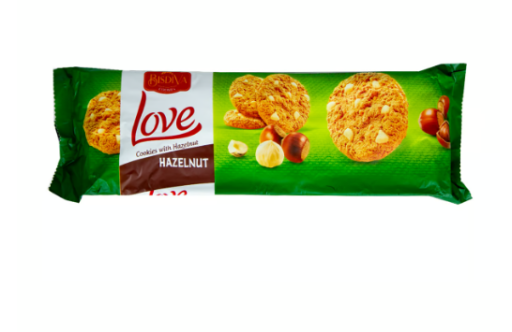 QUE BISDIVA LOVE HAZELNUT PIECES BISCUIT 150 GR X 12