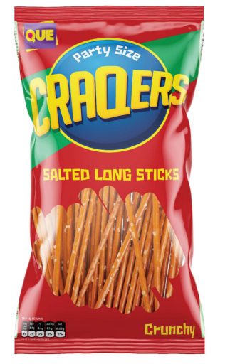 QUE CRAQERS SALTED LONG STICKS 250 GR X 12