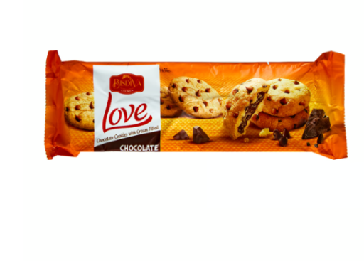 QUE BISDIVA LOVE COCOA CREAM FILLED COCOA DROPS BISCUIT 150 GR X 12