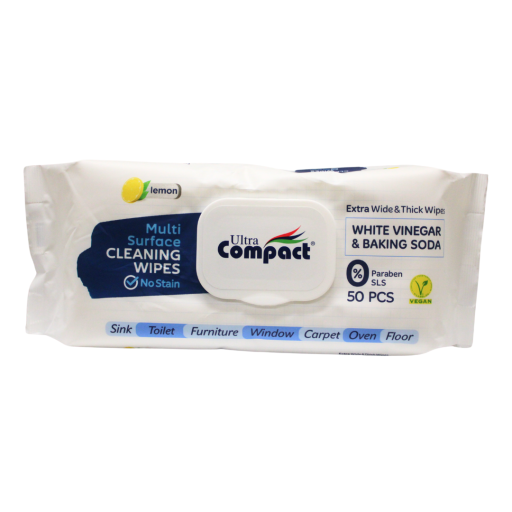 ULTRA COMPACT MULTI SURFACE CLEANING WIPES 50 PCS X 12