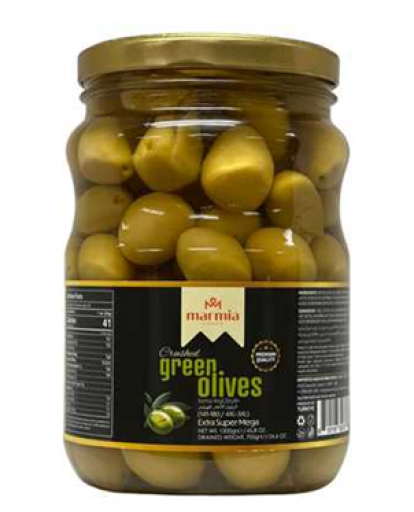 MARMIA CRUSHED GREEN OLIVES GLASS 700 GR X 6