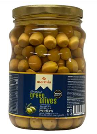 MARMIA SCRATCHED GREEN OLIVES GLASS 700 GR X 6