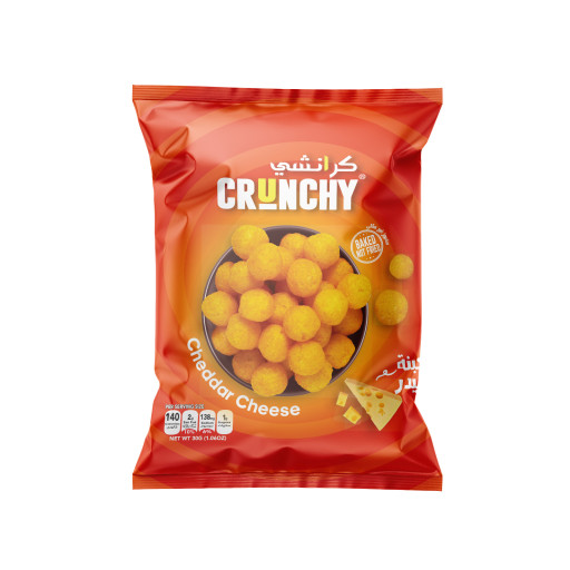 CRUNCHY CHEDDAR CHEESE FLAVORED SNACKS 30 GR X 60