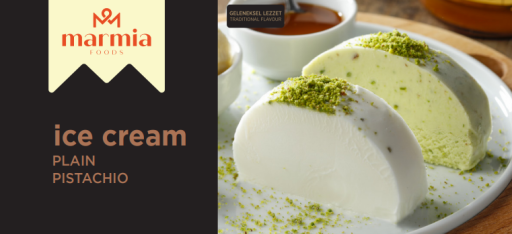 MARMIA ICE CREAM PLAIN & PISTACHIO SLICED 500G X 9
