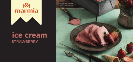 MARMIA ICE CREAM STRAWBERRY SLICED 500 GR X 9