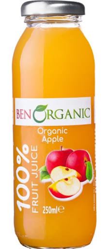 BEN ORGANIC APPLE JUICE 250 ML X 12 PCS