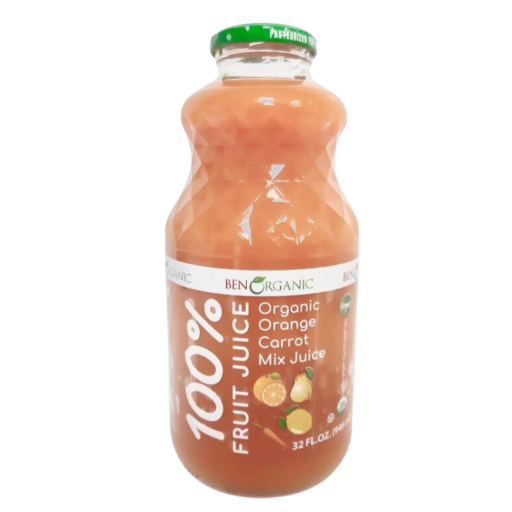 BEN ORGANIC ORANGE CARROT MIX JUICE 32 FL.OZ. X 6 PCS