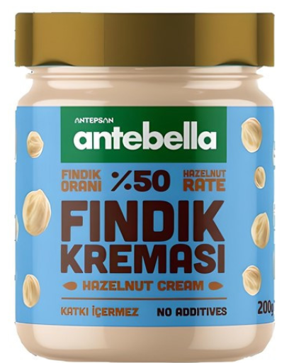 ANTEBELLA SPREADABLE HAZELNUT SPREAD 50% 200GR X12 PCS