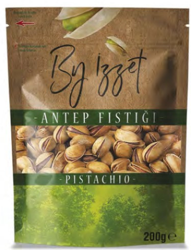 BY IZZET ANTEP PISTACHIO ROASTED AND SALTED (120 - 125 PCS / 100 GR) 200 GR X 16 / CS