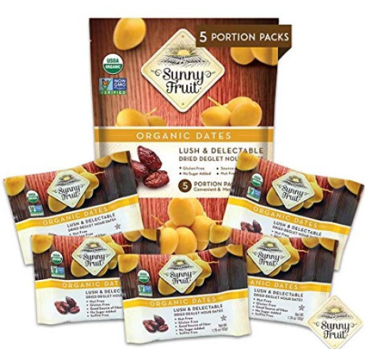 SUNNY FRUIT ORGANIC DATES 5 PACK X 18 PCS (1.76 X 5)
