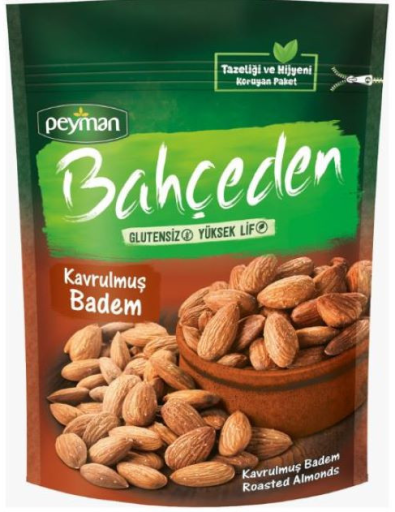 PEYMAN BAHCEDEN ROASTED ALMONDS 150 GR X 12 PCS