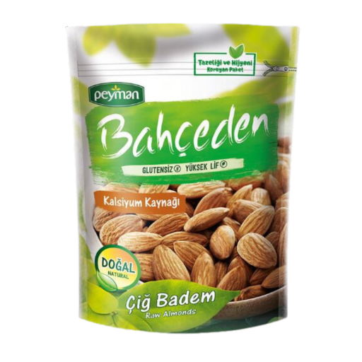PEYMAN BAHCEDEN RAW ALMONDS 150 GR X 12 PCS