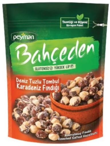 PEYMAN BAHCEDEN ROASTED AND SALTED HAZELNUT 130 GR X 12 PCS