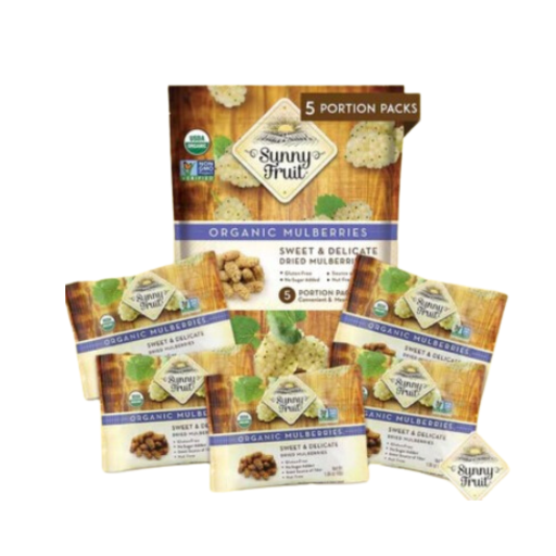 SUNNY FRUIT ORGANIC MULBERRIES 5 PACK 18 PCS X (1.06 X 5)