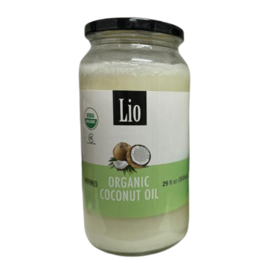LIO REFINED ORGANIC COCONUT OIL 858 ML X 6 PCS GLASS JAR