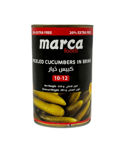 MARCA PICKLED CUCUMBER 10-12 650 GR X 12