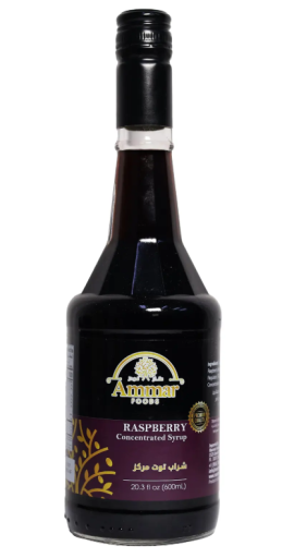 AMMAR RASPBERRY CONCENTRATED SYRUP 600 ML X 12