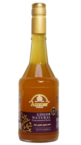 AMMAR NATURAL GINGER CONCENTRATED SYRUP 600 ML X 12
