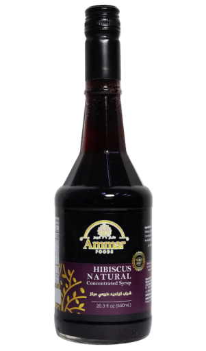 AMMAR NATURAL HIBISCUS CONCENTRATED SYRUP 600 ML X 12