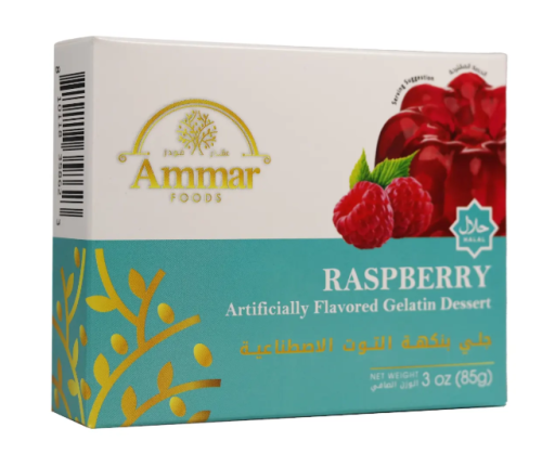 AMMAR RASPBERRY BEEF GELATIN DESSERT 85 GR X 24
