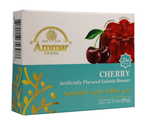 AMMAR CHERRY BEEF GELATIN DESSERT 85 GR X 24