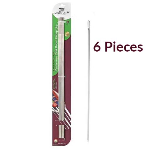 SKEWER SQUARE FOR CUBED KEBAB 50 CM*5 MM 6 PCS SET