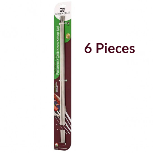 SKEWER SQUARE FOR LIVER KEBAB 50 cm*3 mm 6 PCS SET