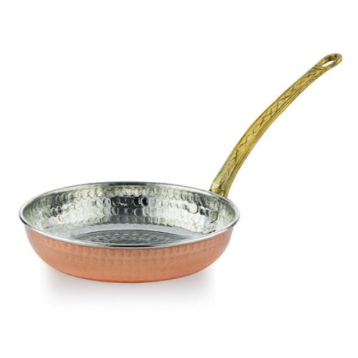 COPPER PAN WITH HANDLE 0.8 MM TRMN 24 CM (9.5")