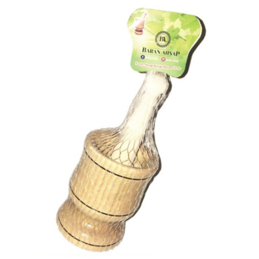 WOODEN MORTAR AND PESTLE BIG NO:10