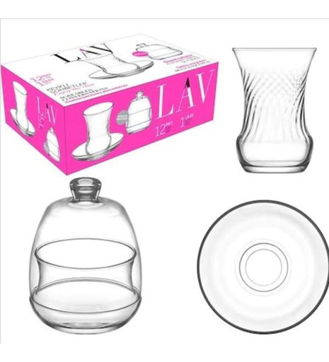 LAV TEA SET INCI & CANDY BOWL 105 CC (3 1/2 OZ) 13 PCS X 6