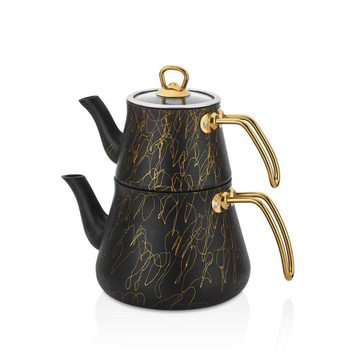 HAKAN TEA POT SET GRANITE AVANGARDE FAMILY 1.25 LT - 2.75 LT (42.3 - 93 OZ)