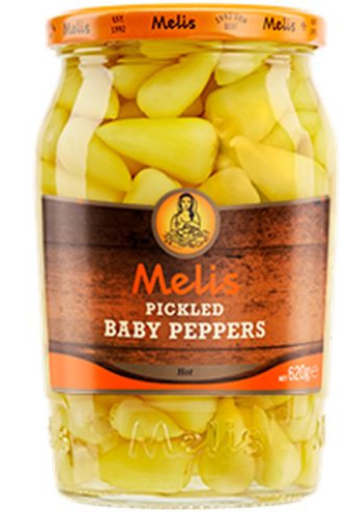 MELIS PICKLED BABY PEPPERS 720 ML X 12