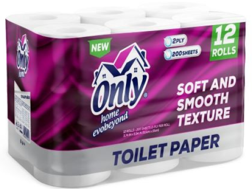 ONLY TOILET PAPER 12 ROLLS X 4