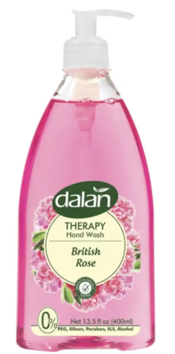 DALAN THERAPY LIQUID HAND SOAP BRITISH ROSE 13.5 FL X 24