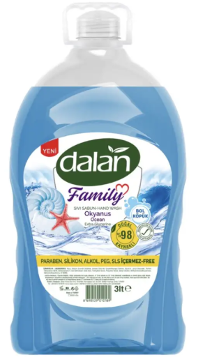 DALAN FAMILY OCEAN GLYCERINE LIQUID SOAP REFILL 3 L X 4