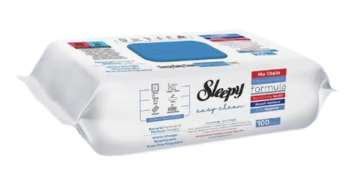 SLEEPY EASY CLEAN BLEECH ADDITIVE WET WIPES 100 X 6