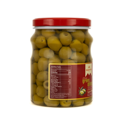MARMIA PITTED GREEN OLIVES 700 GR X 6